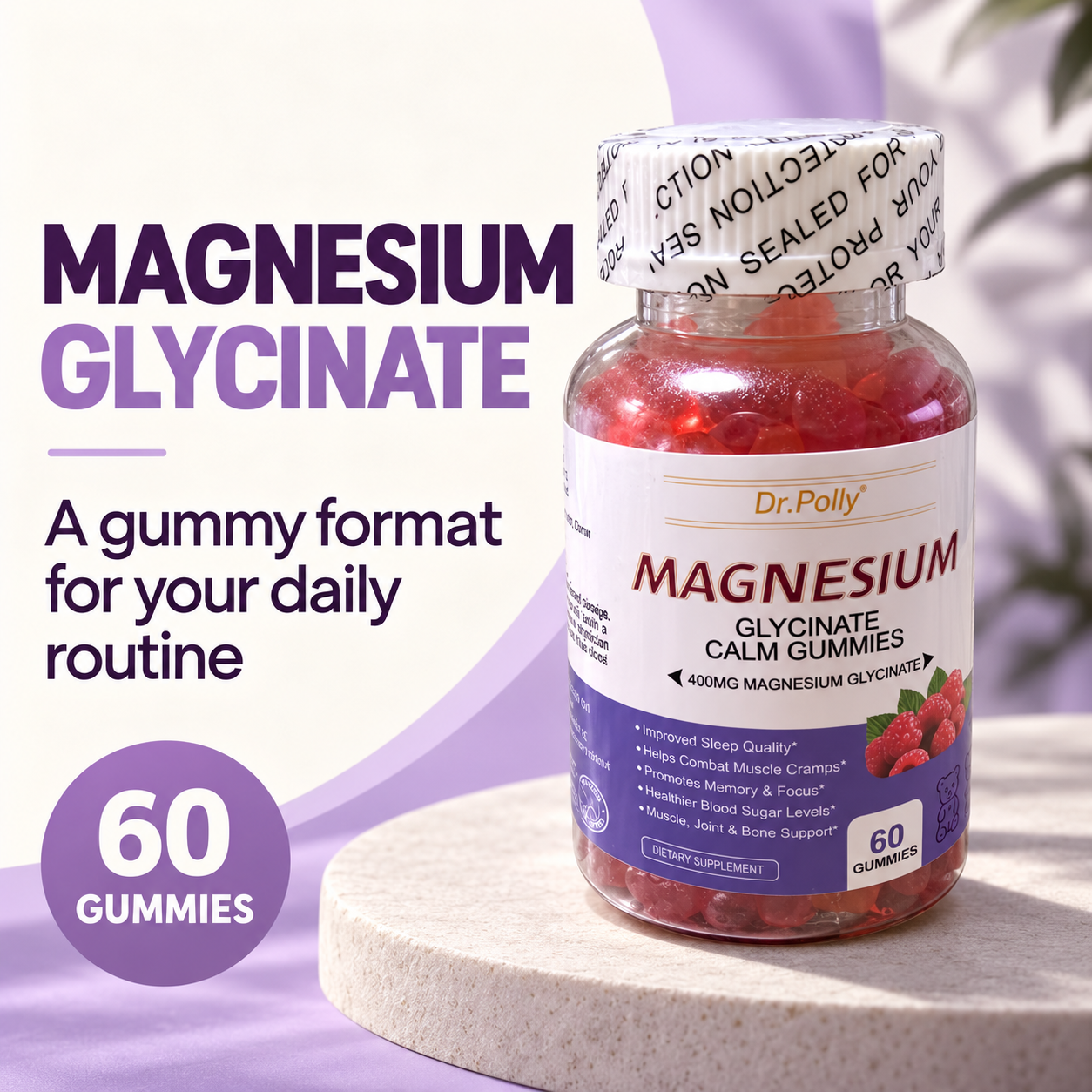 Magnesium glycinate gummy product overview